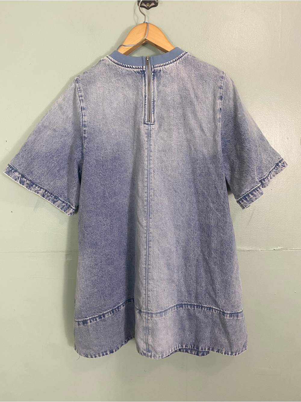 Free People Harlow Denim Mini Dress Blue Medium - Picture 5 of 5